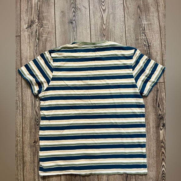 J. Crew Green and Cream Striped Tee - Picture 5 of 8